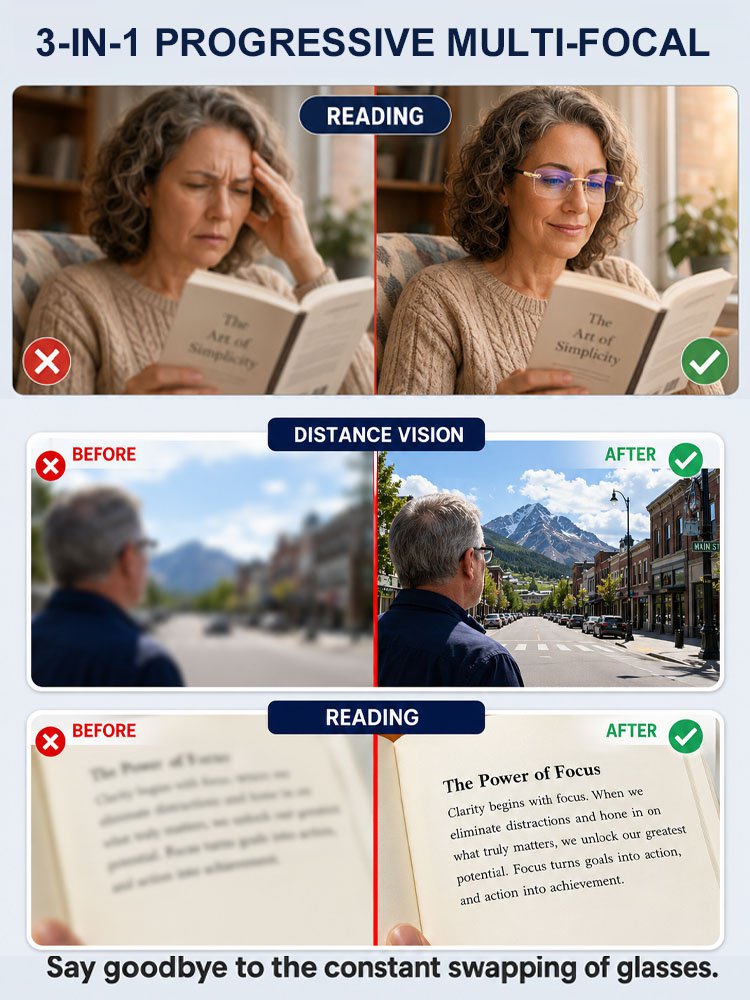 Smart Anti-Blue Light Bifocal Reading Glasses