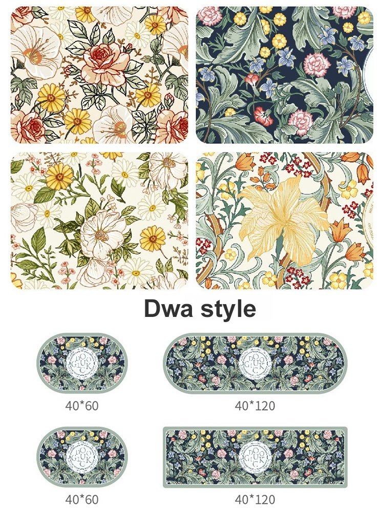 Chłonna mata podłogowa w amerykańskim stylu retro