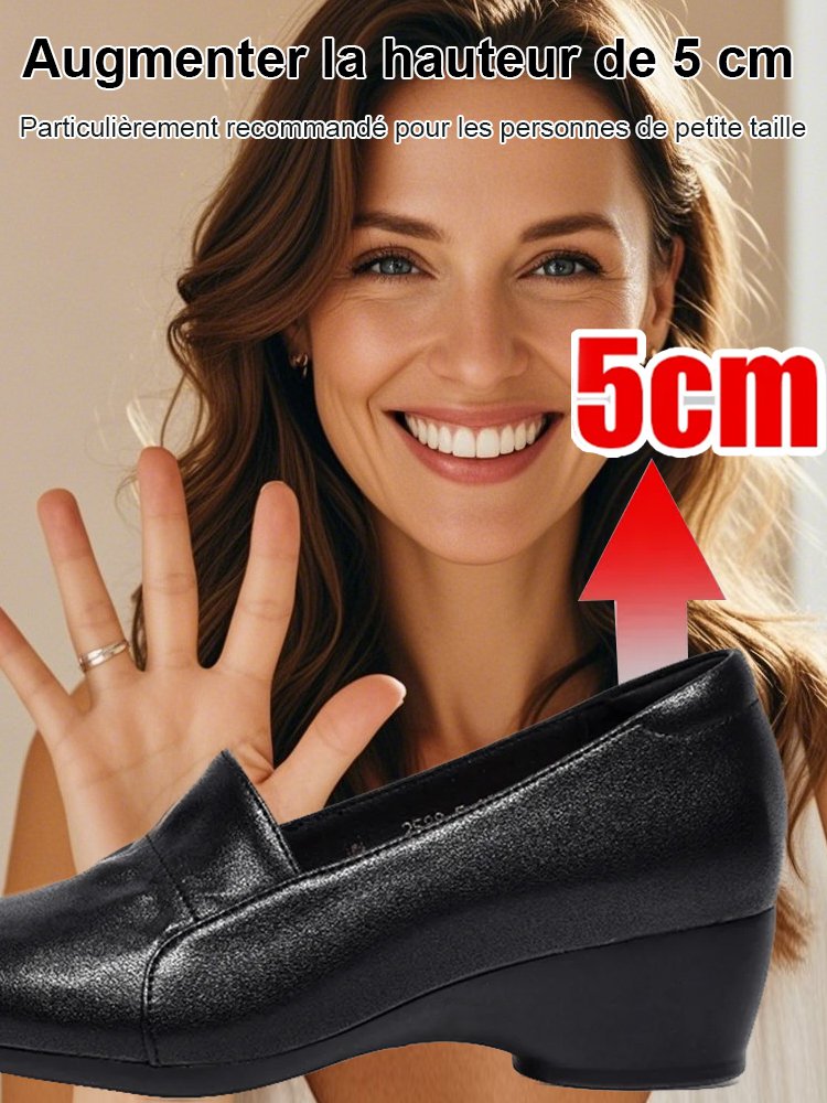 Chaussures orthopédiques en cuir à semelle souple pour femmes
