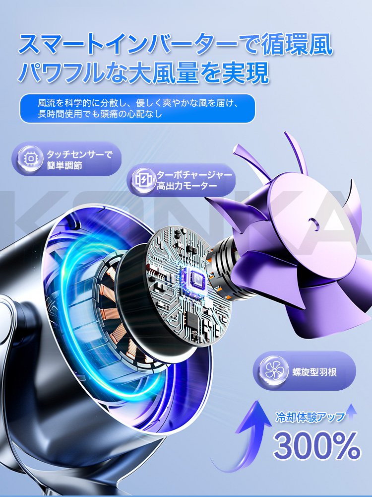 静音設計サーキュレーターがリビングに設置された様子