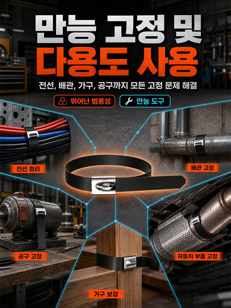 488도 내열 스테인리스 케이블타이