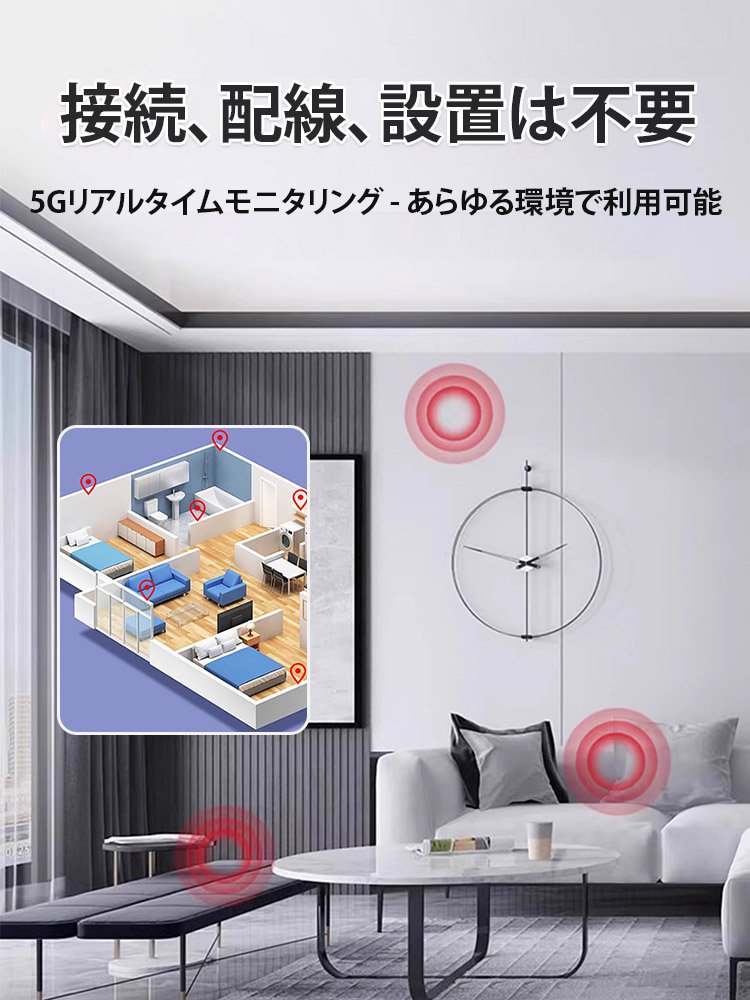 【家族と財産の安全を守る】ミニサイズ高精細カメラ、生涯バッテリーレス、配線不要！