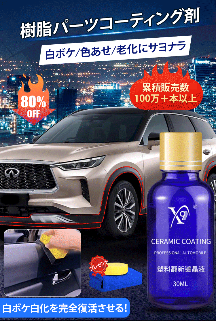 樹脂パーツコーティング剤