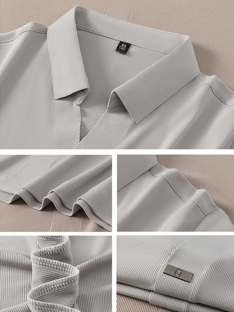 [보타이 스타일] 남성용 브이넥 반팔 폴로 티셔츠