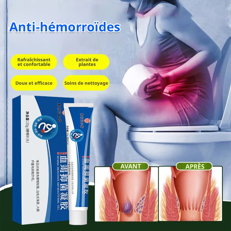 Gel antibactérien pour les hémorroïdes