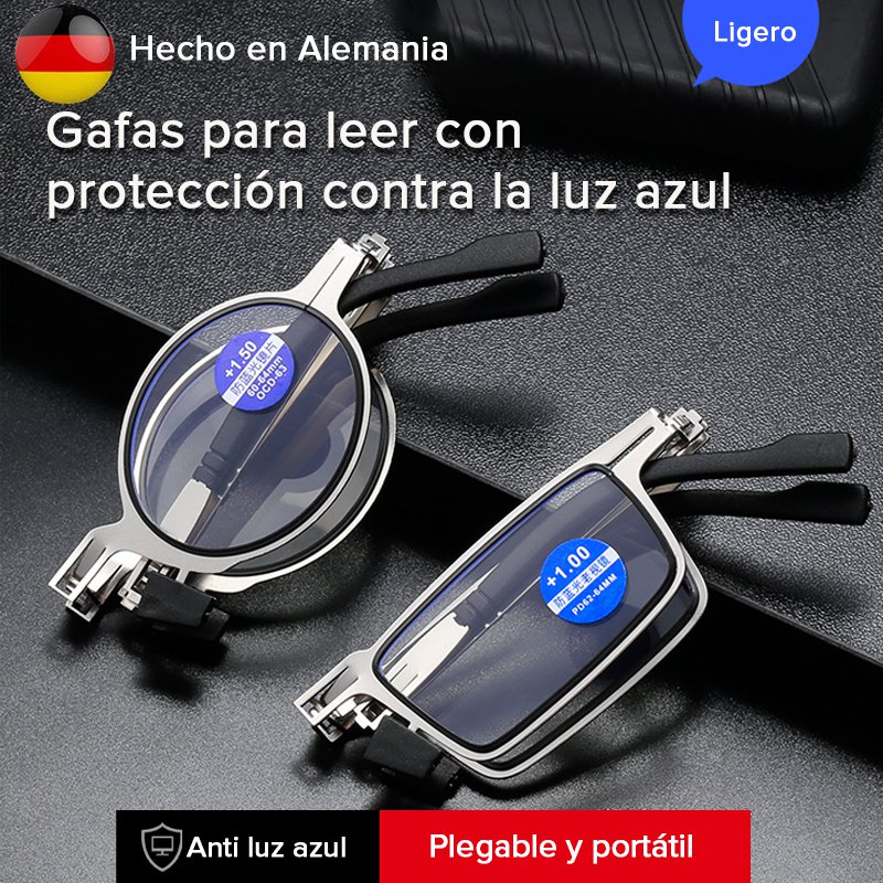 Gafas de lectura plegables ligeras con protección contra la luz azul