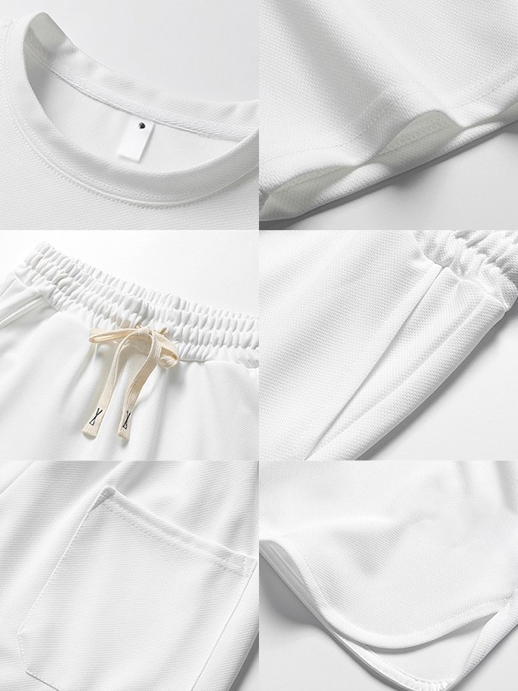 ชุดกีฬาลำลอสีทึบของผู้ชาย