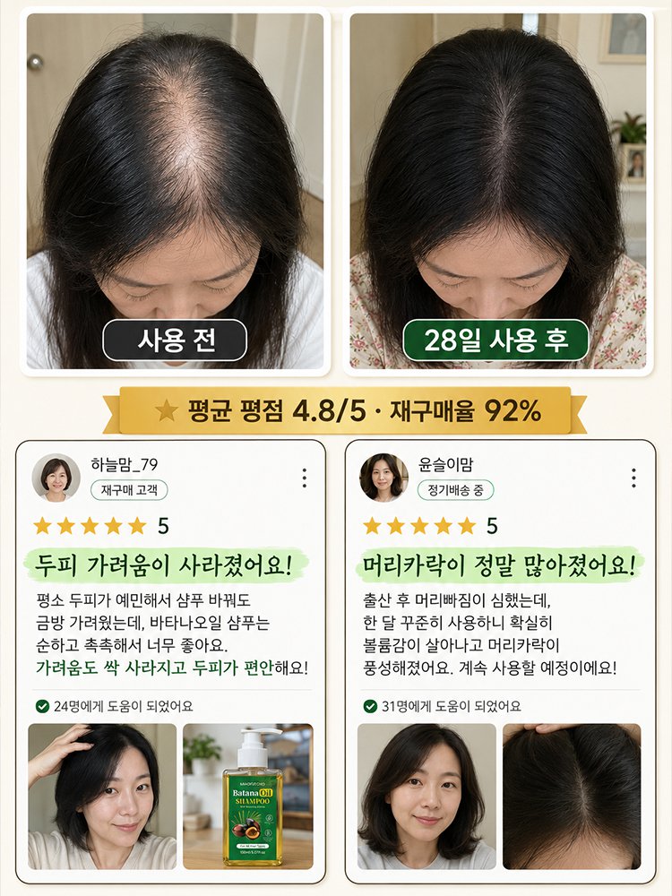 탈모 완화 모발 성장 촉진 샴푸