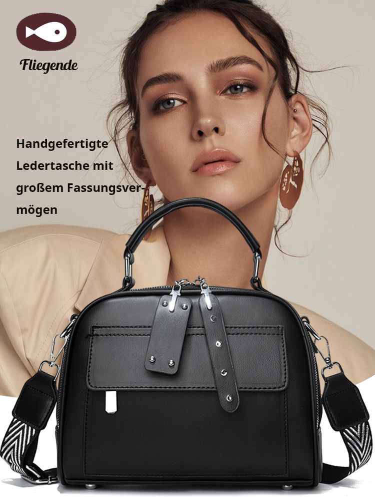 Umhängetasche aus Leder mit großem Fassungsvermögen