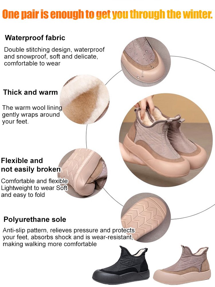 Winter warm sheep wool snow boots