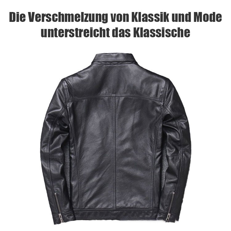 Vintage Revers Lederjacke Männer