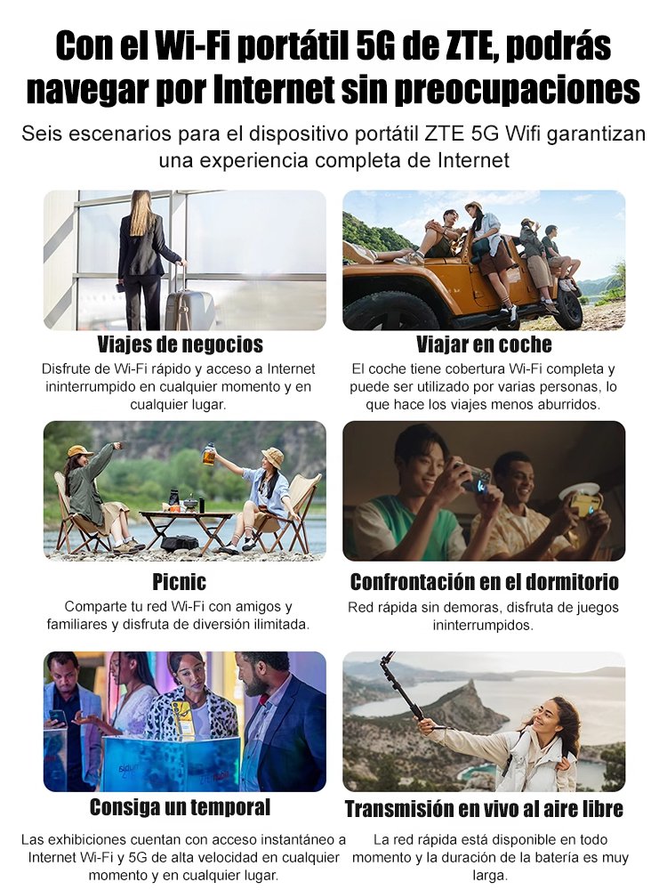 【Encender y usar, gratis de por vida】WiFi portátil universal
