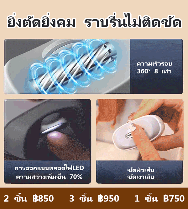 【ครอบครัวที่มีทารกและผู้สูงอายุต้องมี】ที่ตัดเล็บไฟฟ้า