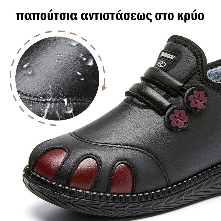 Μποτάκια με κουμπιά και επένδυση από γούνα