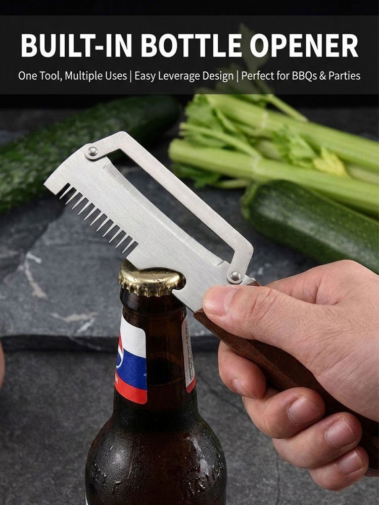Multifunctional Peeler for Onion Strips, Stainless Steel Peeler, Scallion Scraper, Kitchen Fruit Pee