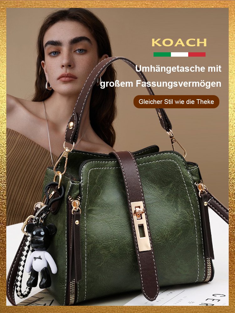 Leder große Kapazität Crossbody Handtasche