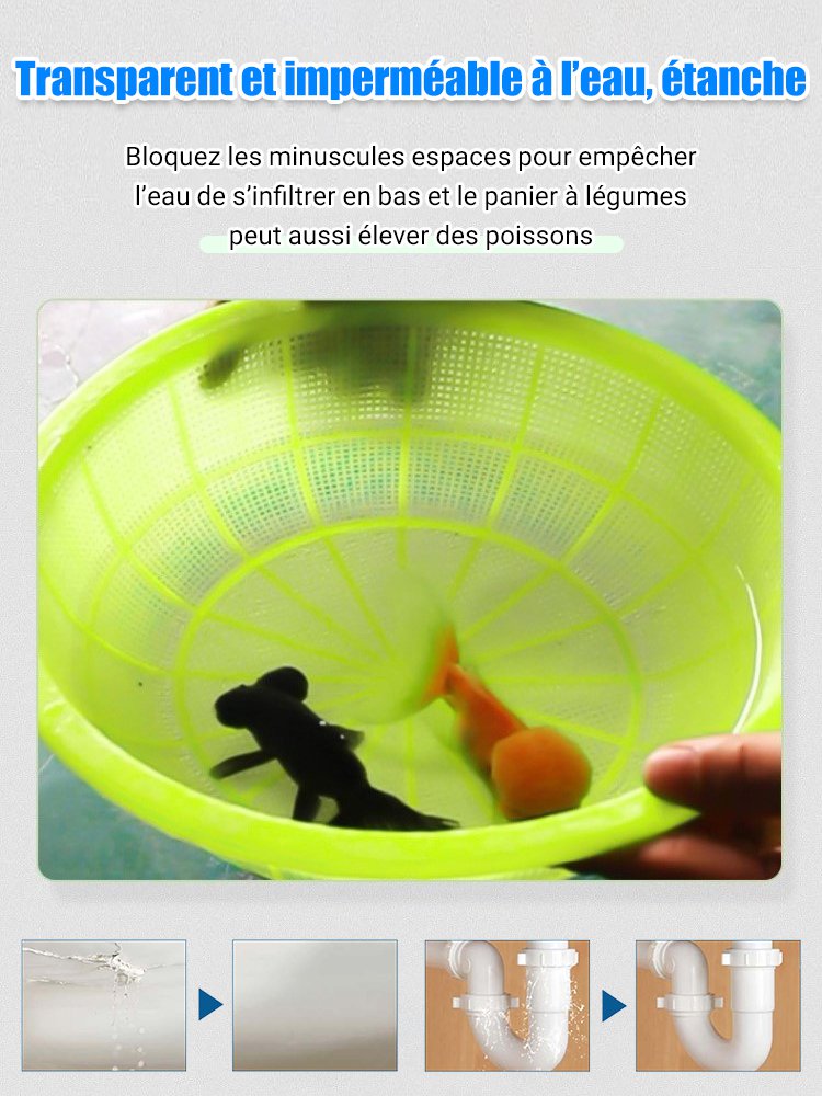 Colle transparente et imperméable