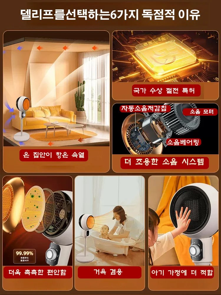 에너지 절약 속열 스탠드 온풍기