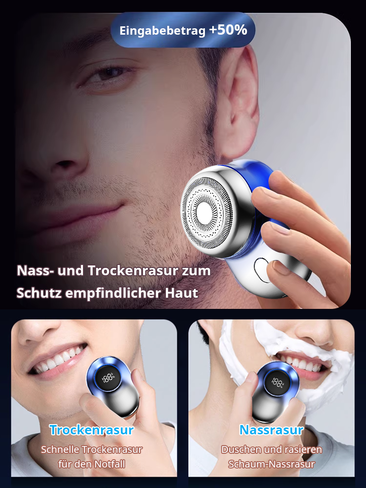 Neuer 3D-Bartrasierer mit schwebendem Kopf