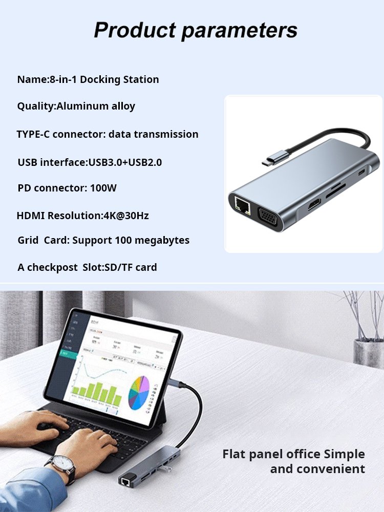 8-in-1 Multi-Interface Docking Converter