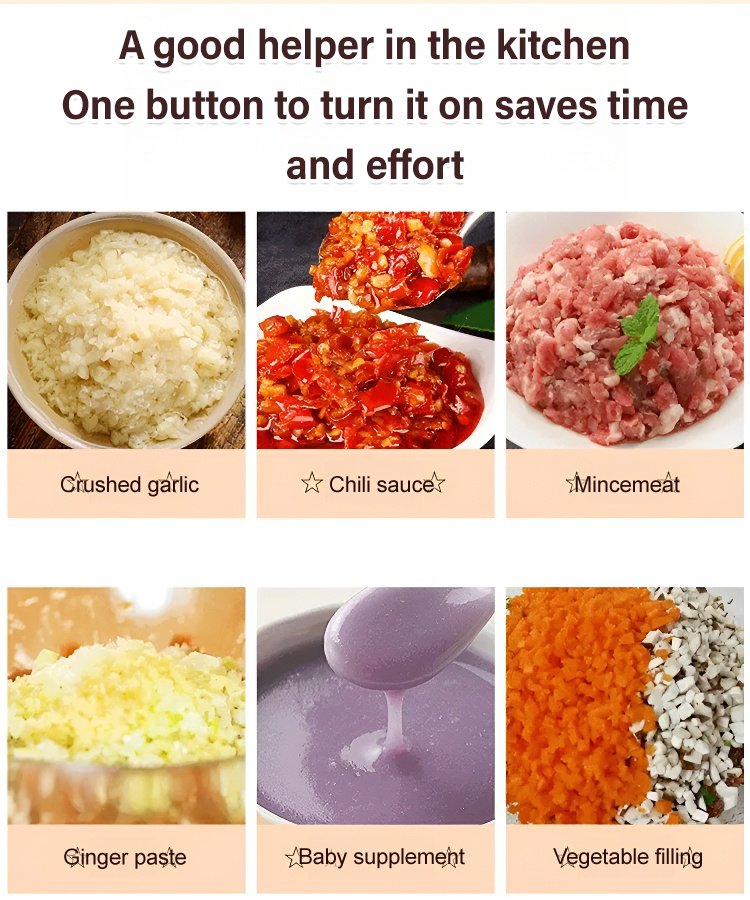  【One-Second Shatter】Electric Food Processor