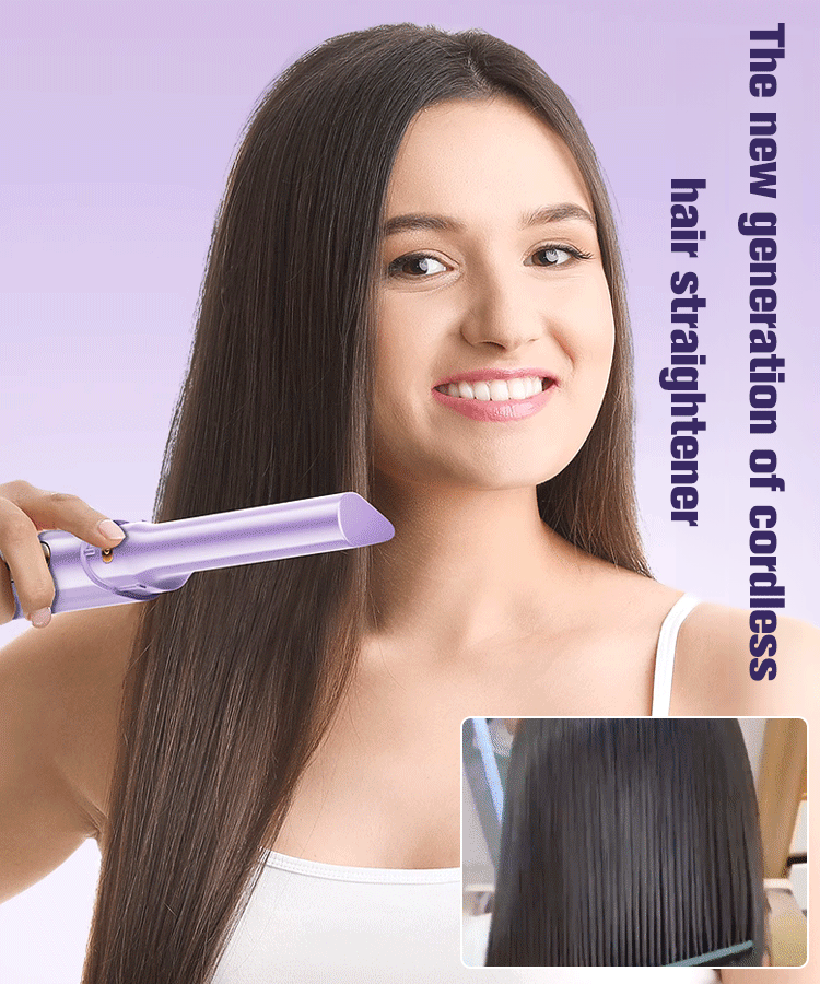 (Ionic Hair Straightener) Dual-Use Curling and Straightening Iron
