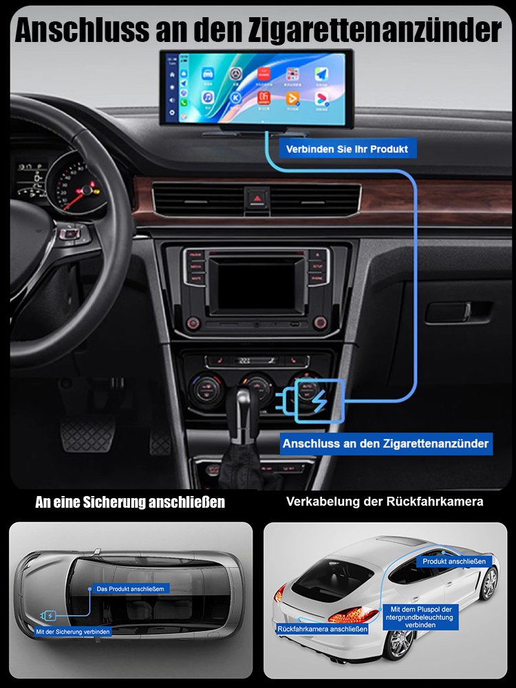 Kabellose Spiegelung der Navigations-App fürs Auto