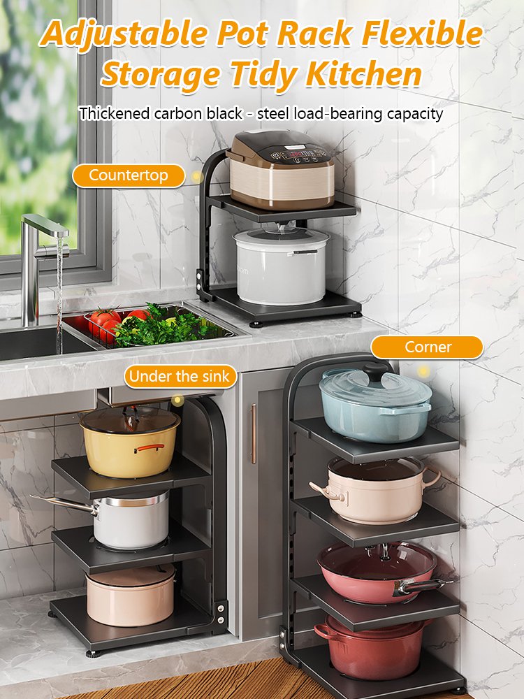 Household Kitchen Multi-layer Pot Rack