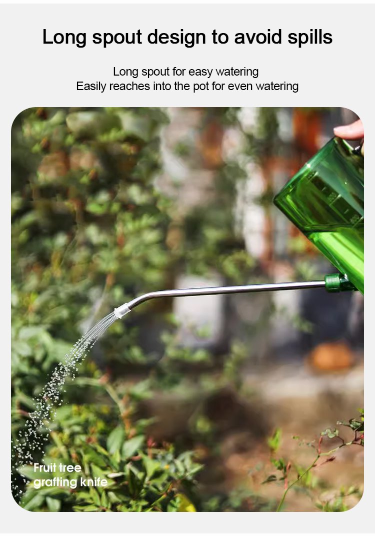Ergonomic handle on home gardening watering can