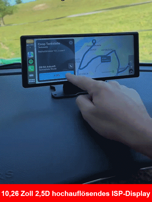 Kabellose Spiegelung der Navigations-App fürs Auto