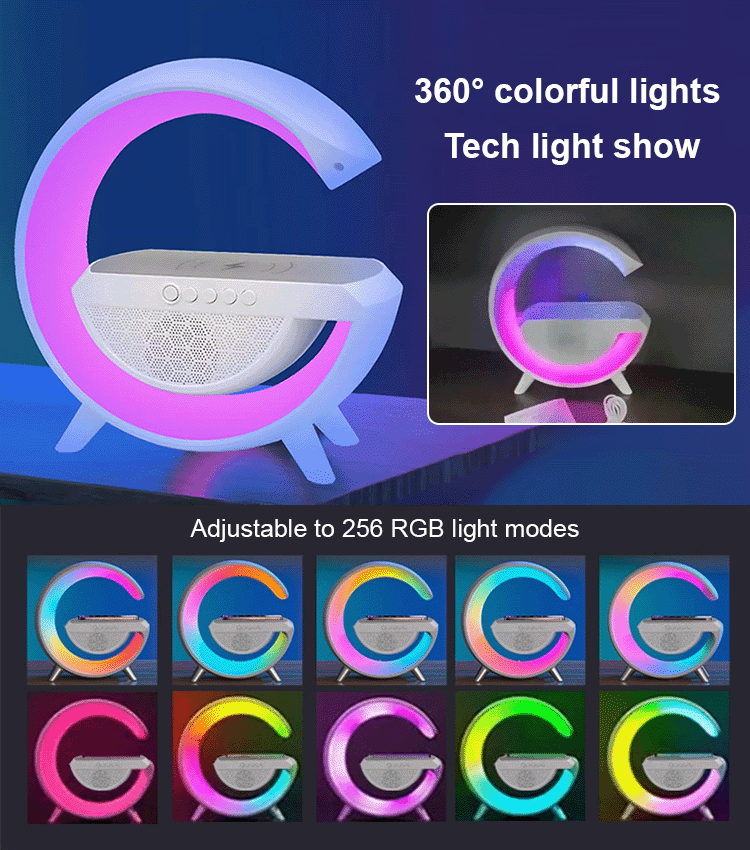Smart Bluetooth ambient light wireless charging speaker