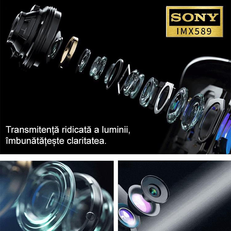 Recorder auto HD WiFi cu trei înregistrări