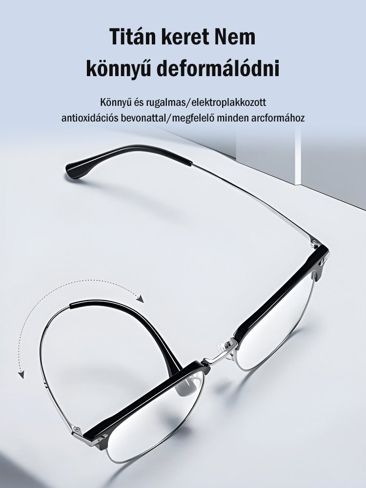 Titán keretes presbyopia szemüveg