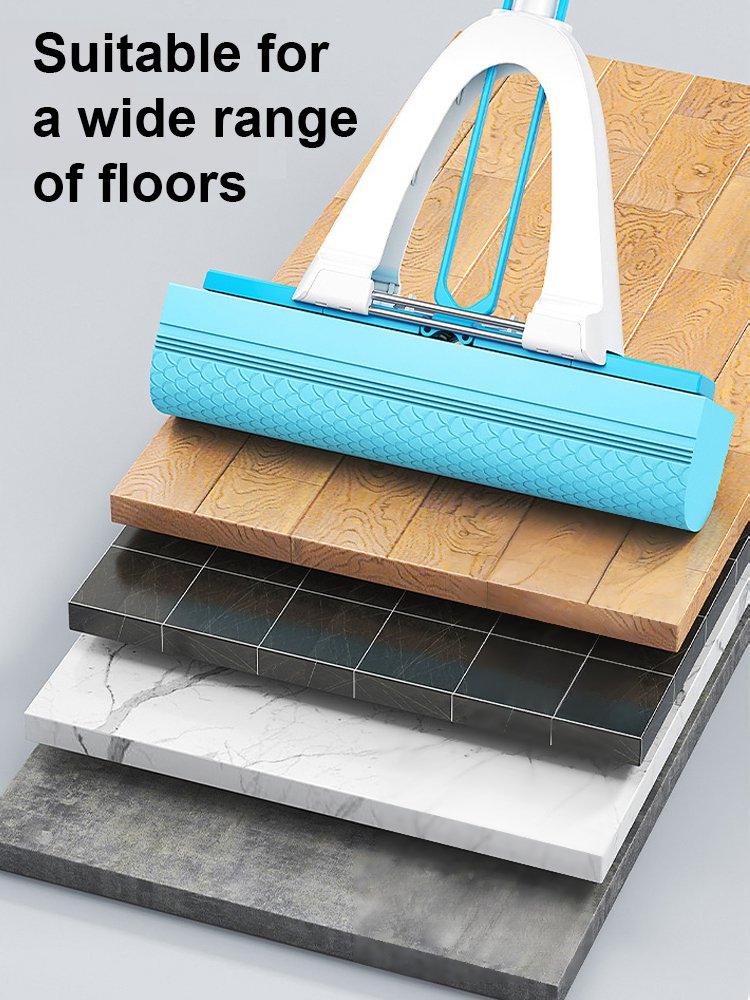 [Increased water-absorbent cotton head] Super water-absorbent fish scale mop