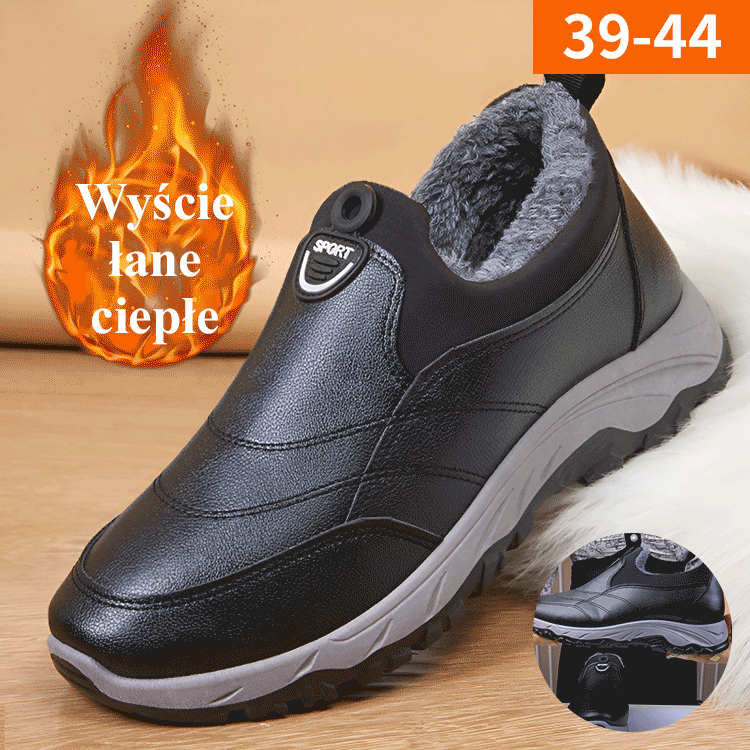 Wysokiej jakości skórzane buty z bawełną