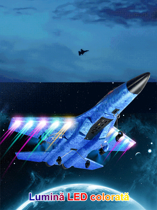 Aeronava de control de la distanță rezistent la apă cu lumină LED