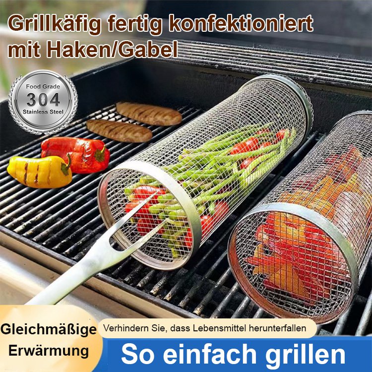 Runder, tragbarer, multifunktionaler und leicht zu reinigender Grill