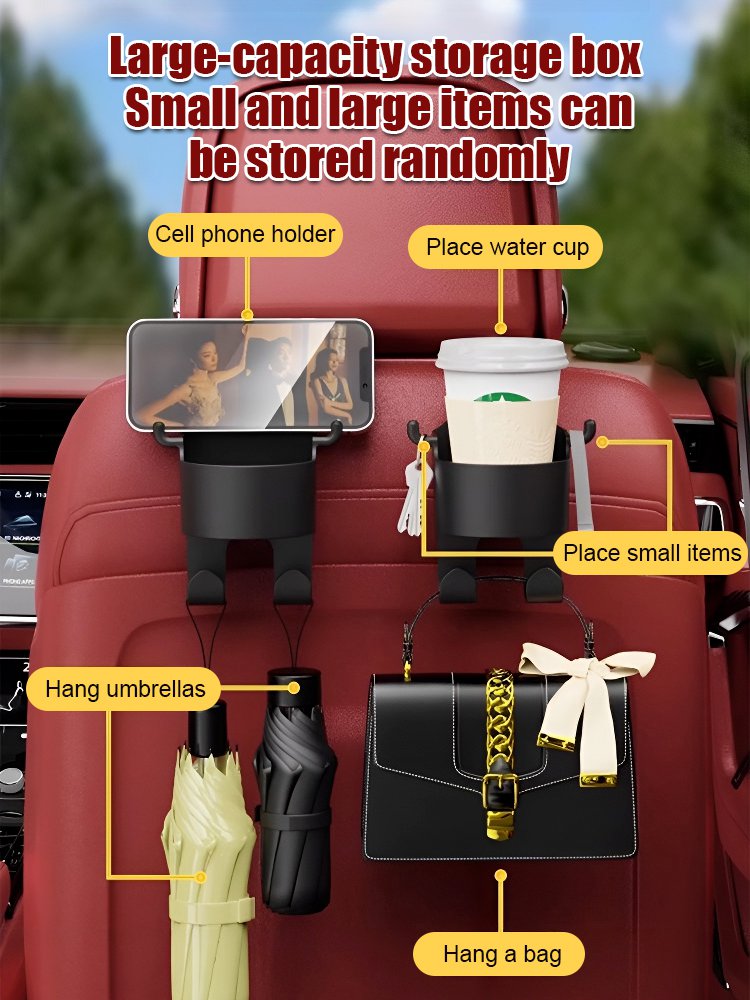  Multifunctional Hook for Car Seat Back