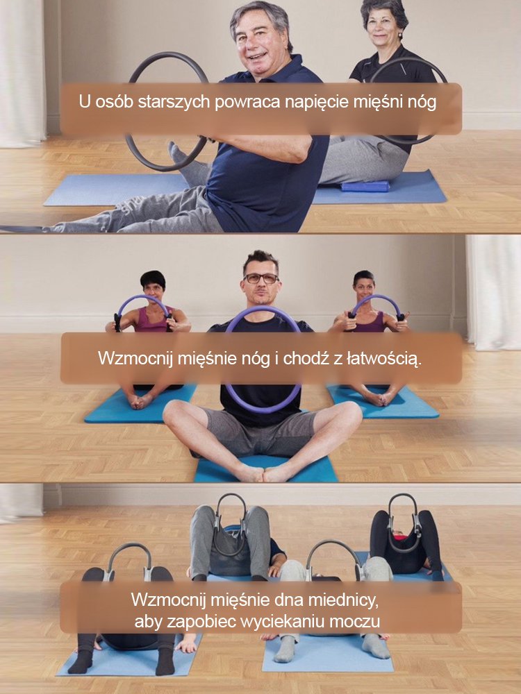 Wielofunkcyjny krąg do jogi i pilatesu na wzmocnienie nóg