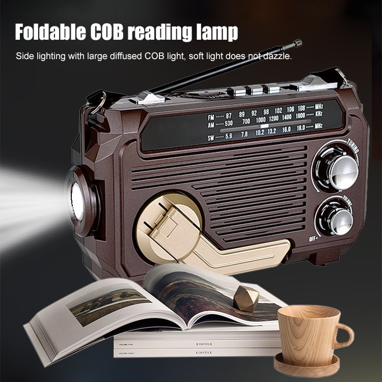 Emergency hand crank radio