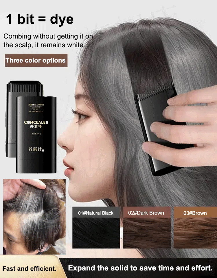 Waterproof and sweat-proof hair dye stick