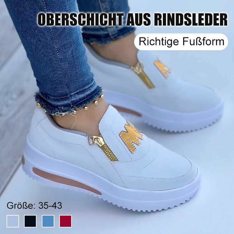 Plateauschuhe mit seitlichem Reißverschluss