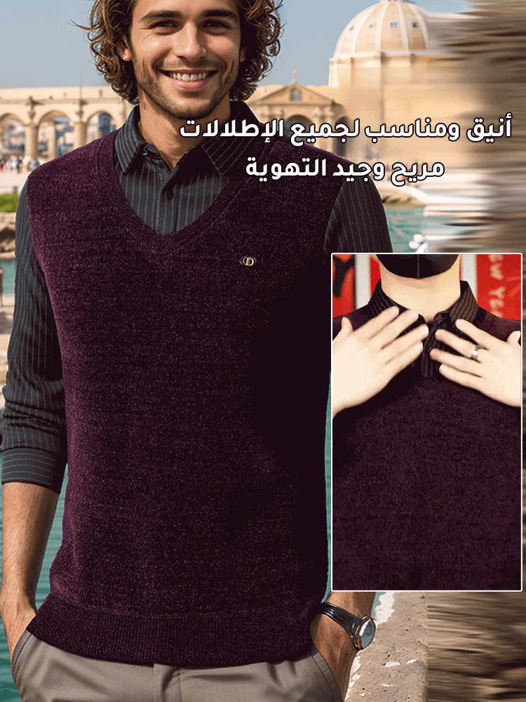 【مبطن وسميك】تيشيرت رجالي بطبقتين من الشينيل