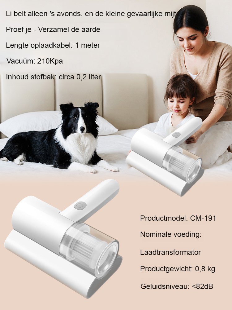 Draagbare anti-mijt stofzuiger voor het huishouden