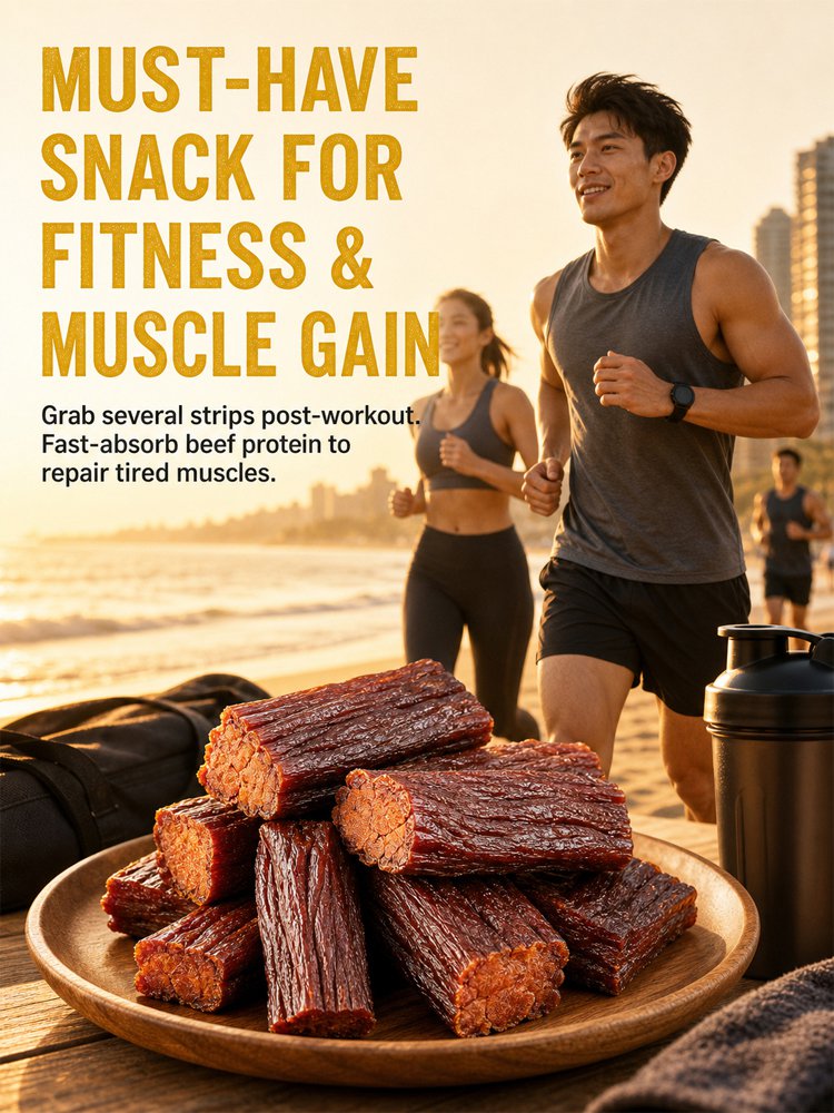 Zero-additive high-protein pure beef jerky