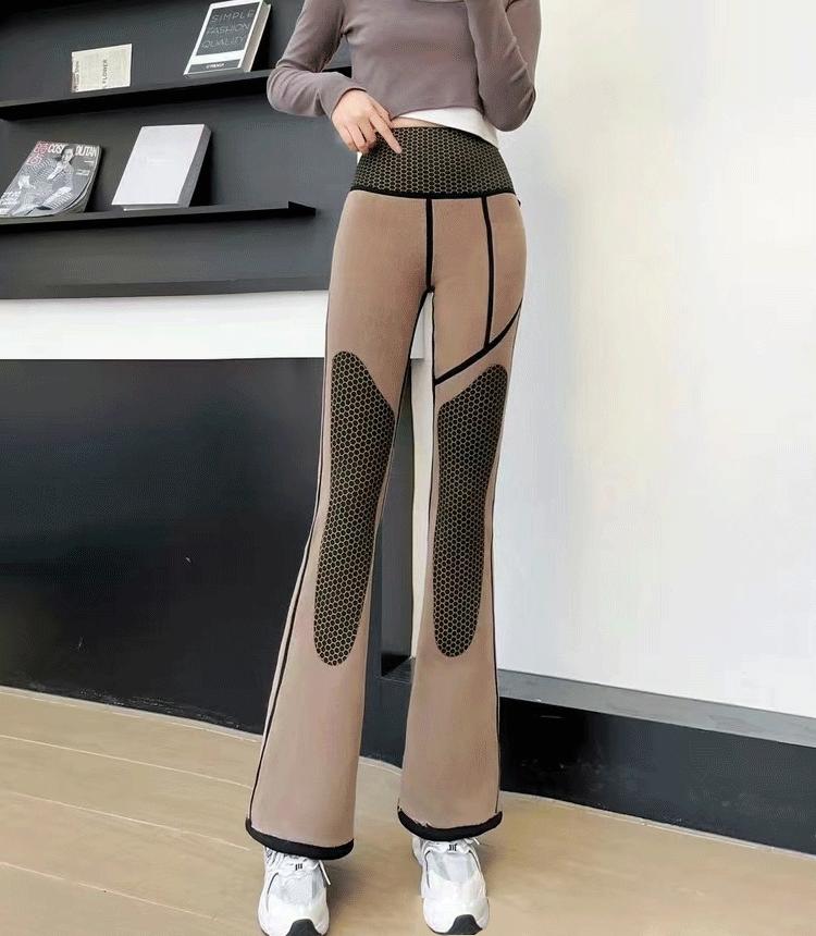 裏起毛セミフレアヨガパンツ