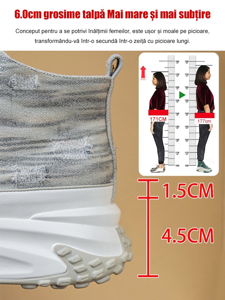 Pantofi de înălțime ușoare pentru femei, cu vârf înalt