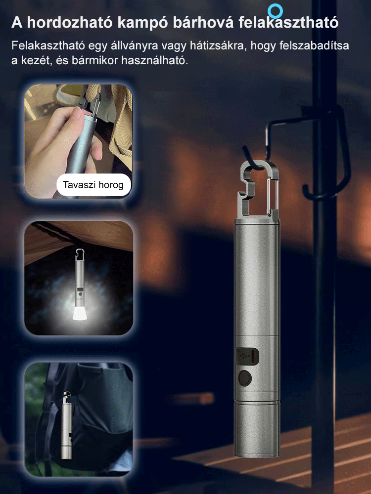 Teleszkópos zoomos nagy hatótávolságú zseblámpa