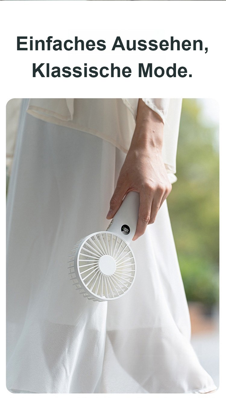 Wiederaufladbarer Mini-Ventilator mit Beleuchtung