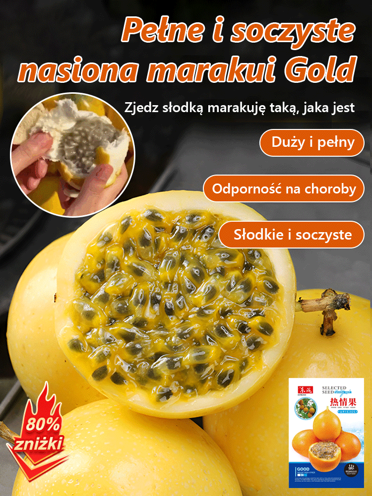【Król witaminy C】Nasiona złotej marakui kolumbijskiej